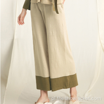 Low MOQ Contrast Color Luźne spodnie dla kobiet